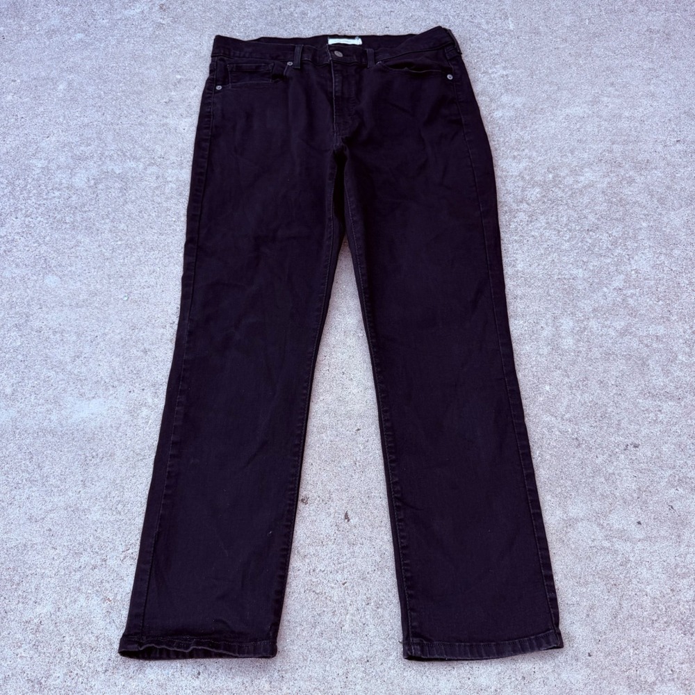 Levis Classic Straight Jeans Womens 16M Black Denim Mid Rise 39250-0001 W33 L30